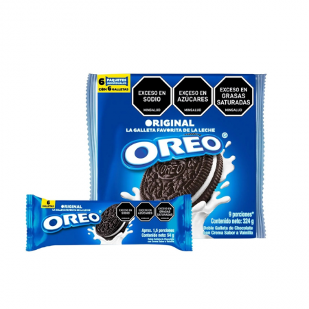GALLETA OREO 324 GMS 6 PQTGALLETA