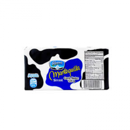 MANTEQUILLA ALPINA S/SAL 125GMS BARRA